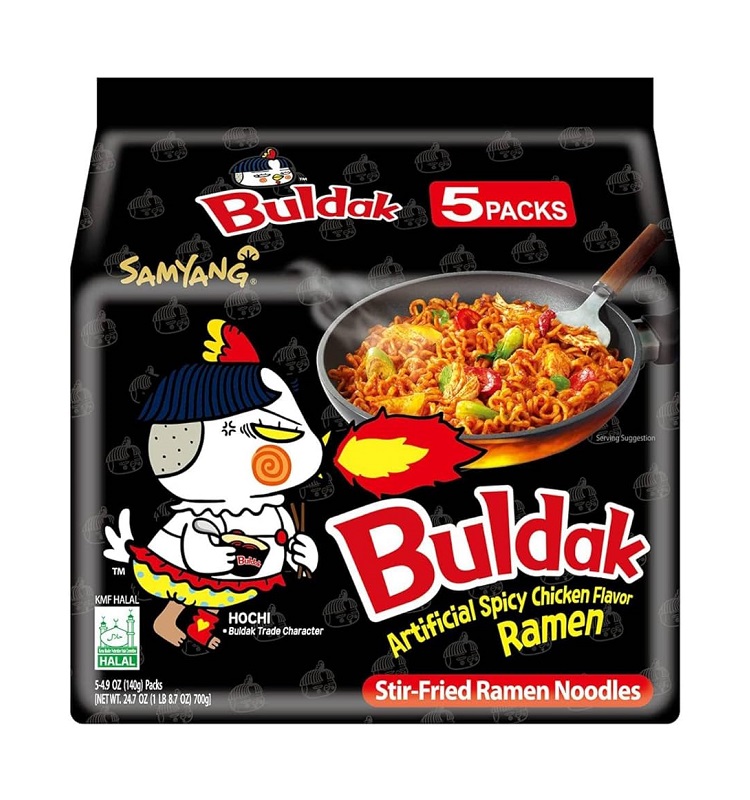 Ramen istantanei Buldak piccanti gusto pollo - SamYang 5x 140g